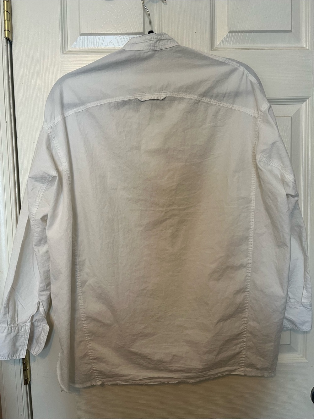 Vince White Long-Sleeve Button Shirt Small Cotton Silk - Picture 5 of 6
